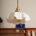Cream Glass Cloud Pendant Light by - Simple Retro Indoor Chandelier for Home