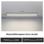 Black Linear LED Ceiling Light for Aisle, Bedroom, Dining, Living Room – Minimalist Design