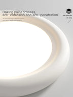 Cream LED Ceiling Lamp for Girl's Room - Modern Minimalist Master Bedroom Lighting