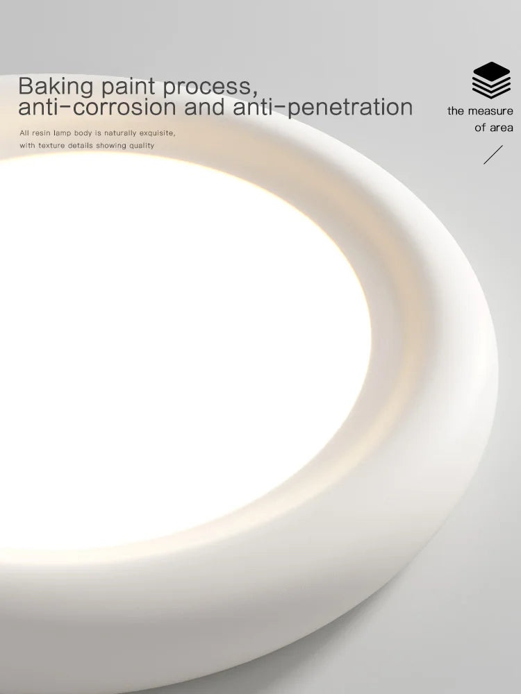 Cream LED Ceiling Lamp for Girl's Room - Modern Minimalist Master Bedroom Lighting