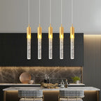 Crystal Staircase Chandelier: Modern Loft Hanging Lamps with Gold Finish