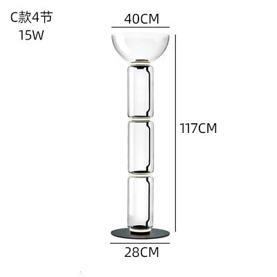 Glass LED Floor Lamp for Modern Interior Decor