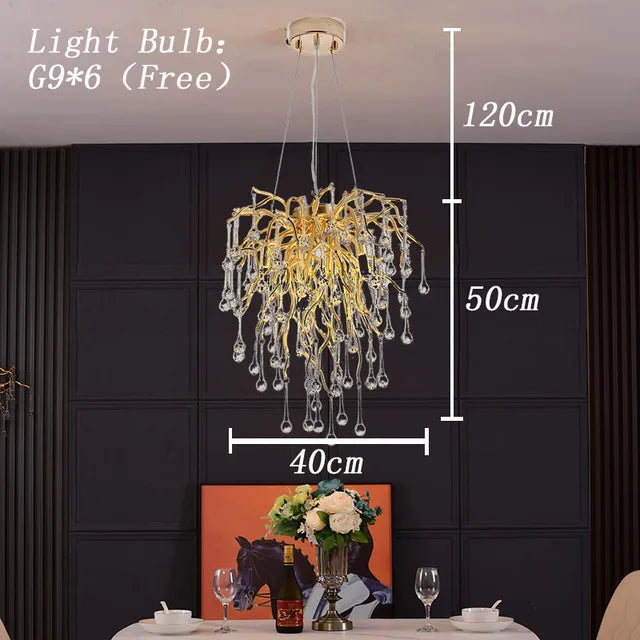 Crystal Chandelier: Modern LED Luxury for Living Room Decor & Lighting