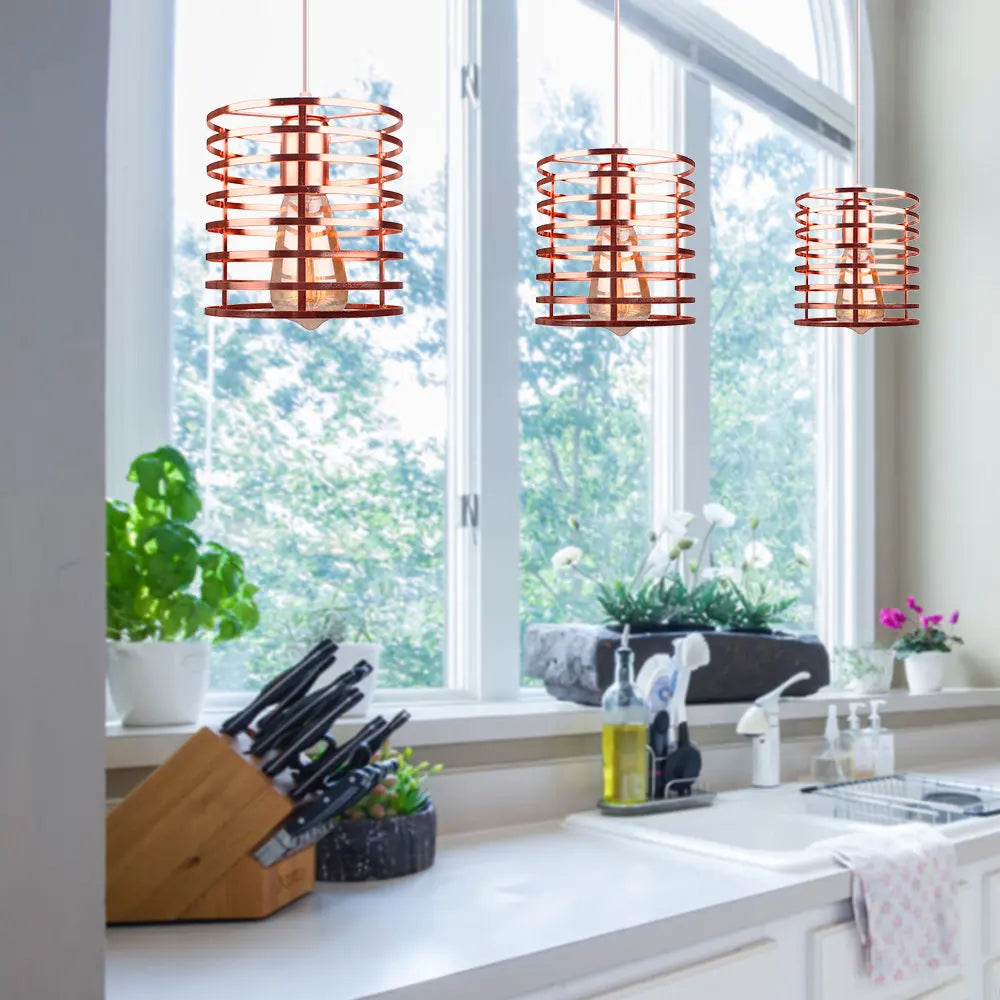 Industrial Retro Loft LED Pendant Light for Home Living Room Kitchen