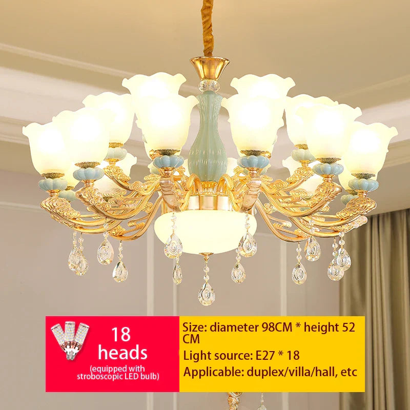 Luxe European Chandelier for Living Room, Bedroom, Dining Hall - Modern, Elegant Design