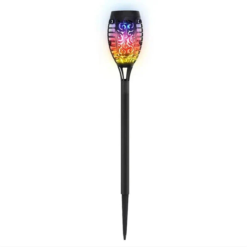 Solar Flame Torch Lights - Waterproof Outdoor Garden Decoration - 5 Color Options