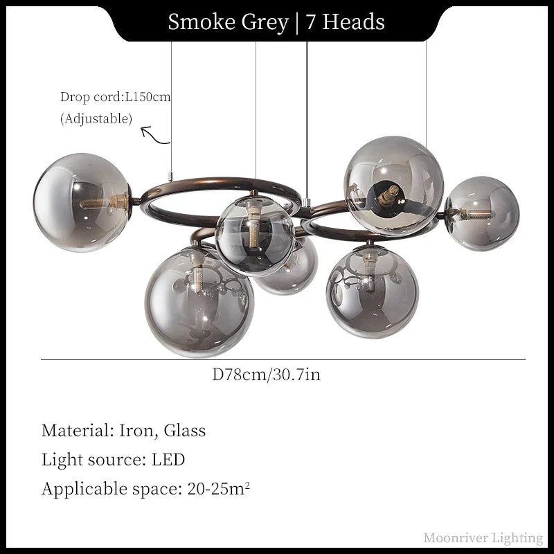 Magic Beans Chandelier: Modern Hanging Lamp for Dining Room & Parlor