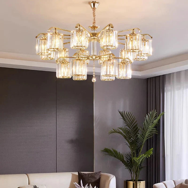 Crystal Lustre Chandelier: Modern Luxury Indoor Lighting Fixtures