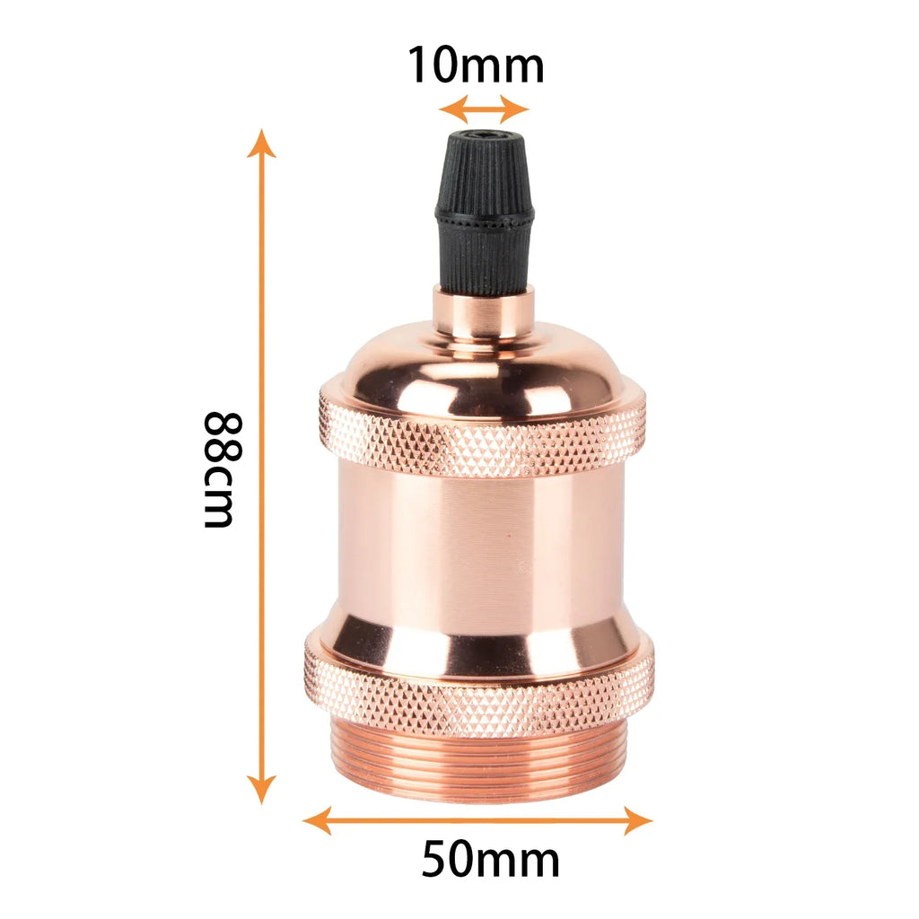 Vintage Industrial Ceiling Pendant Light Base, Simple Retro E27 Lamp Holder Fitting