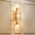 Modern Glass Crystal Wall Lamp Geometric Indoor LED Lighting