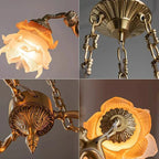 Brass Angel Chandelier: Luxury Burnishing Pendant Lights for Living Room