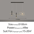 Nordic LED Chandelier: Modern, Simple Lighting for Home, Restaurant, and Office