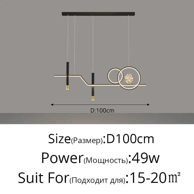 Nordic LED Chandelier: Modern, Simple Lighting for Home, Restaurant, and Office