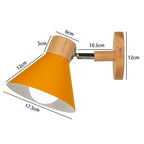 Wood Wall Sconce LED Light Modern Nordic Style Bedroom Home Decor Lighting
