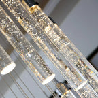 Crystal Chandelier: Elegant LED Staircase Lamp for Deluxe Living Room Decor