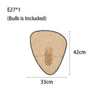 Leaf Grid Handmade Rattan Screen Chandelier for Modern Living Room and Bedroom