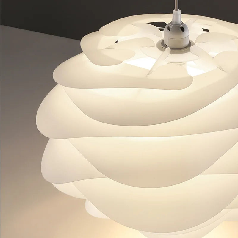Flower Pendant Lights: Danish Design White Rose Petal Lamp for Kitchen, Bedroom, Living Room