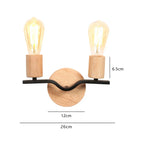 Wood Double Heads Wall Lamps - Modern Nordic Indoor Lighting Sconces