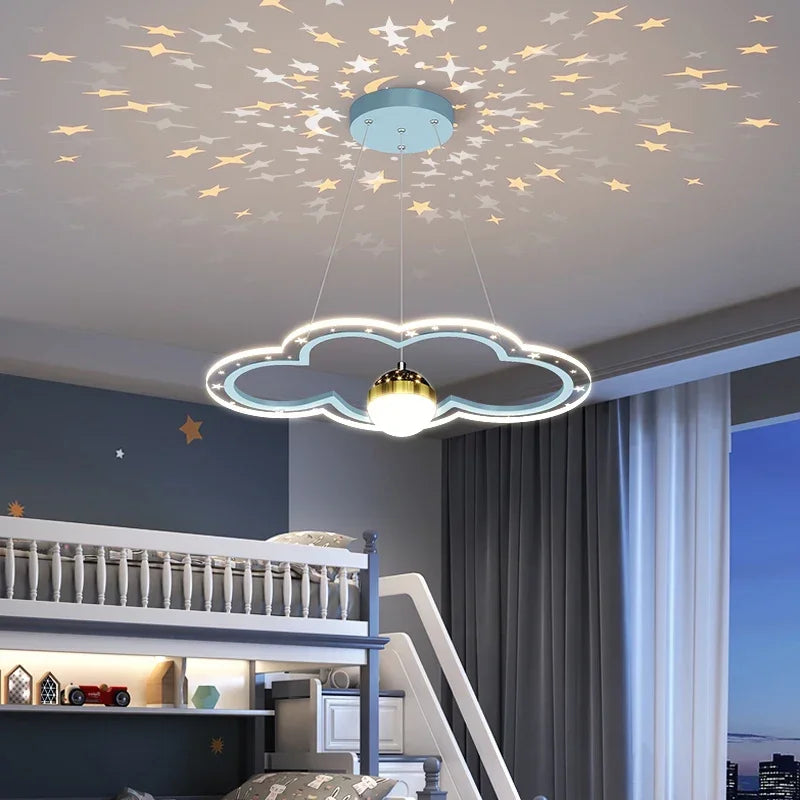 Starry Sky Kids Chandelier Light for Bedroom Study Room Decoration