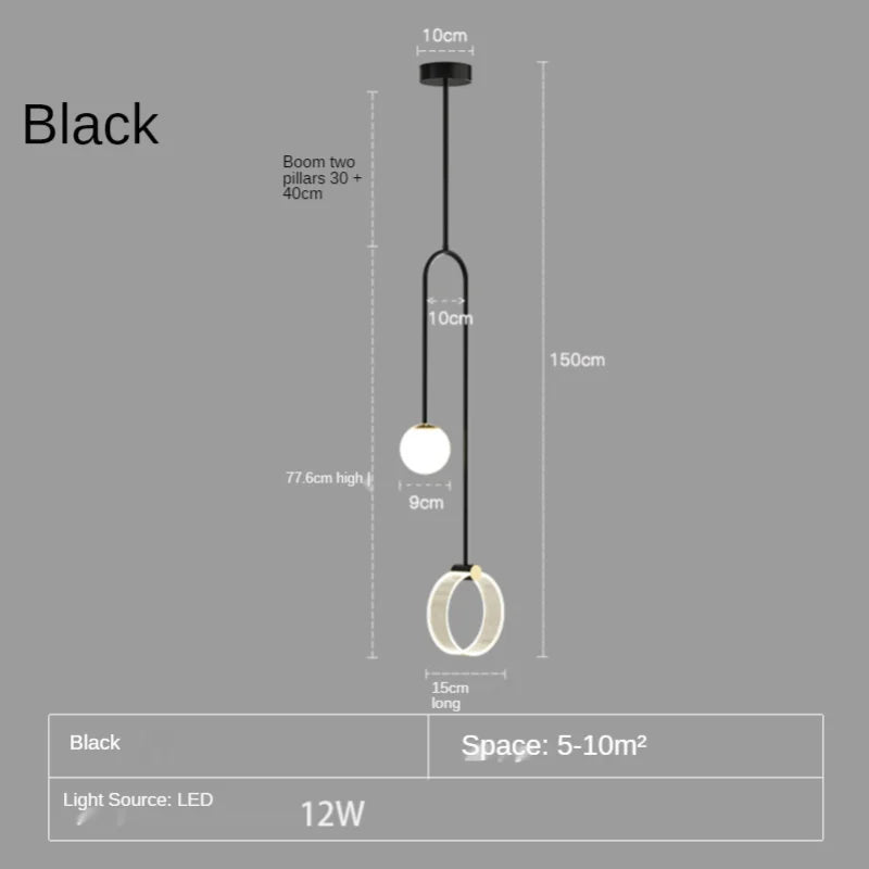 Gold Luxury LED Pendant Light for Living Room, Bedroom, and Restaurant