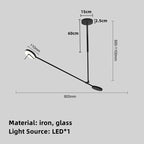Minimalist Rotatable LED Chandelier: Nordic Design for Bedroom, Dining Room, Kitchen