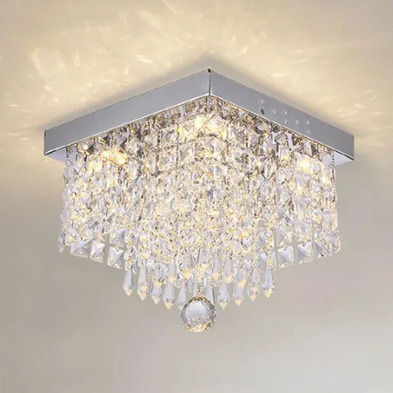 Crystal Square Ceiling Lamp For Home Lighting Decor