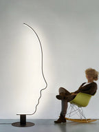 Modern Minimalist Human Face LED Floor Lamp for Living Room and Bedroom