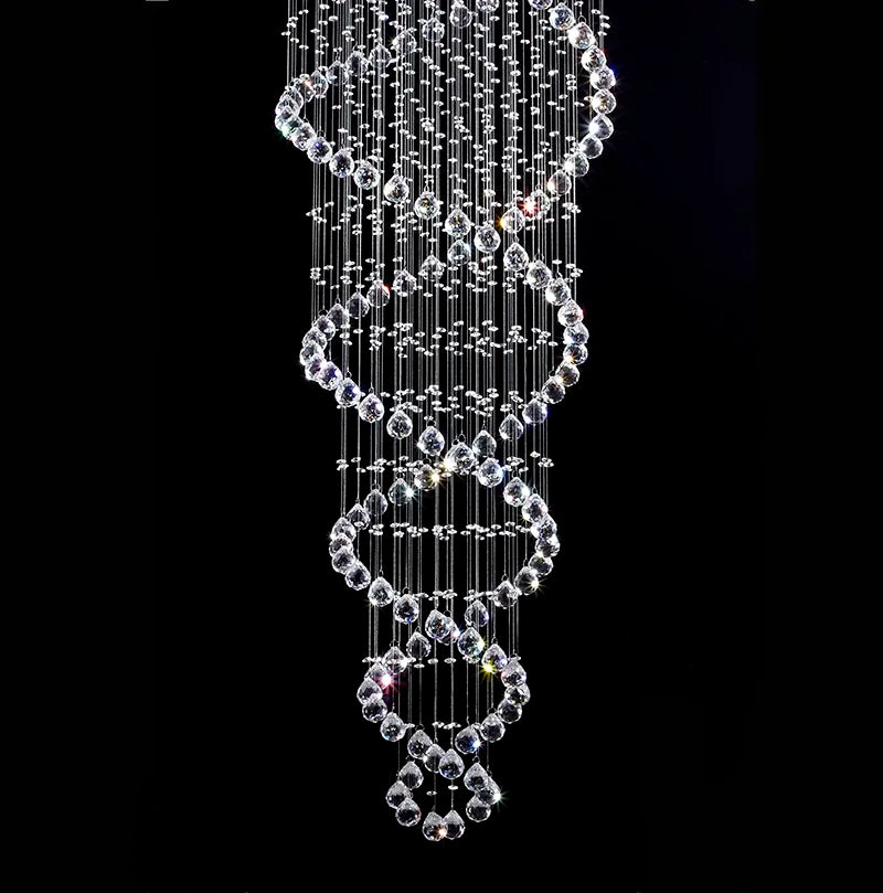 Luxury LED Chandelier: Modern Hanging Light for Staircase, Hotel, Bedroom & Vanity