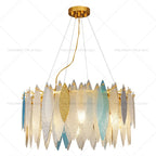 Glass Chandelier Light for Living Room, Bedroom, Dining: Luxury Art Designer Lighting