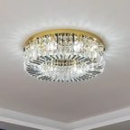 Nordic Gold Chrome Crystal Ceiling Chandelier for Living Room & Bedroom