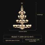 Chinese Jade Chandelier: Modern Living Room & Restaurant Décor
