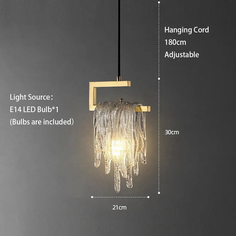 Crystal LED Ceiling Chandelier | Modern Bedroom Pendant Lamp