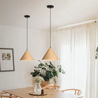 Nordic Wooden Pendant Lamp Multi Head Hanging Light for Dining Table and Living Room