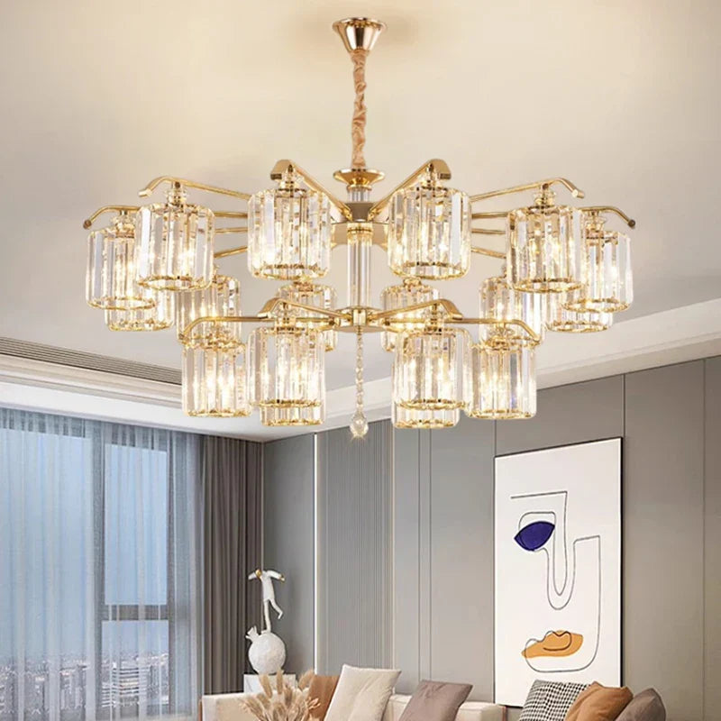 Crystal Lustre Chandelier: Modern Luxury Indoor Lighting Fixtures