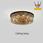 Modern Crystal Chandelier Ceiling Lamp Dual Purpose for Bedroom Living Room E14 LED