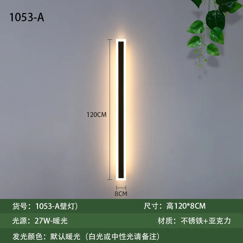Modern Waterproof LED Wall Lamp for Garden Villa Courtyard Balcony