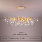 Elegant Gold Crystal Chandelier for Modern Luxury Living Spaces