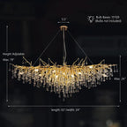 Luxury Crystal LED Chandelier Silver Gold G9 - Perfect for Indoor Hall Living Room Dining Room