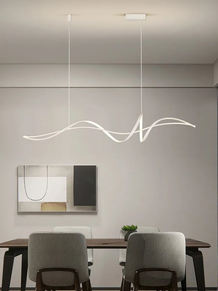 Nordic Style Chandelier Modern Dining Room Strip Lamps