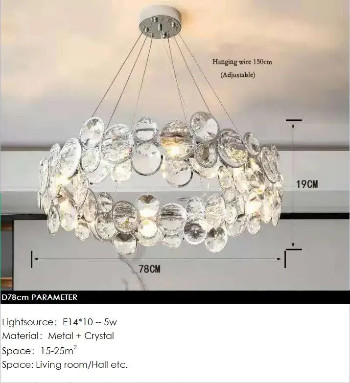 Luxury Crystal Bubble Ceiling Chandelier for Living Room Bedroom Decor
