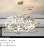 Luxury Crystal Bubble Ceiling Chandelier for Living Room Bedroom Decor