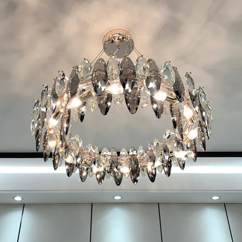 Luxury Crystal Light Chandelier: High-End Nordic Kitchen Living Room Home Decor