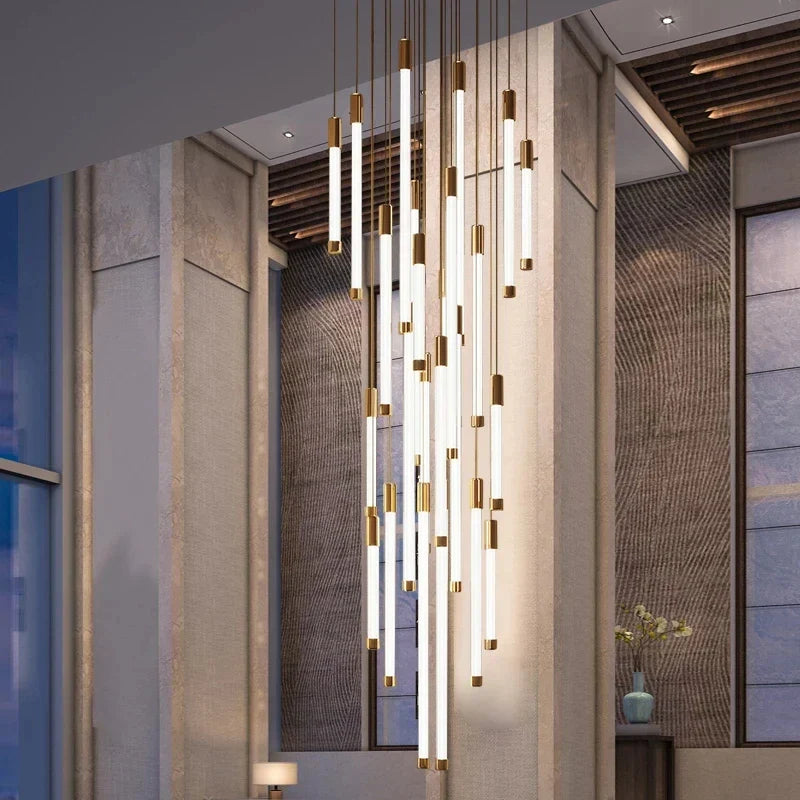 Elegant LED Chandelier for Staircase & Living Room Décor