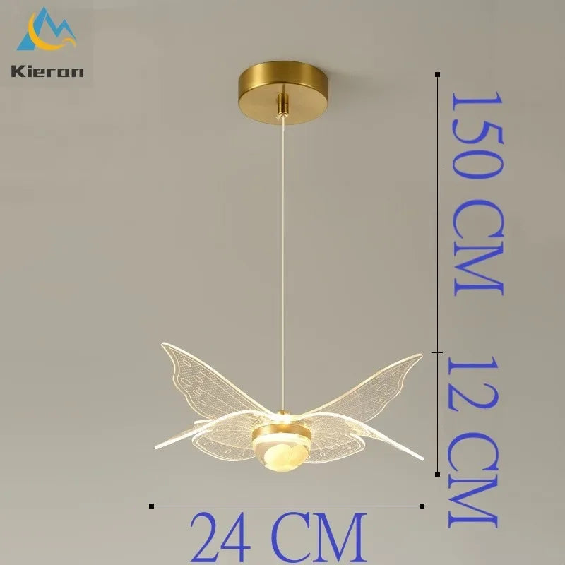 Butterfly LED Chandelier: Nordic Modern UFO Pendent Lamp for Home Decor