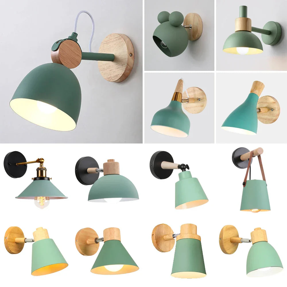 Nordic Green Wall Lamp Sconce for Bedroom Living Room Indoor Lighting Afralia™