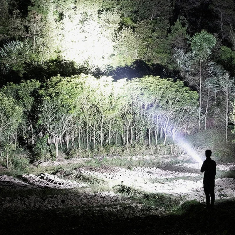 Portable LED Spotlight: Rechargeable, Waterproof & Mountable