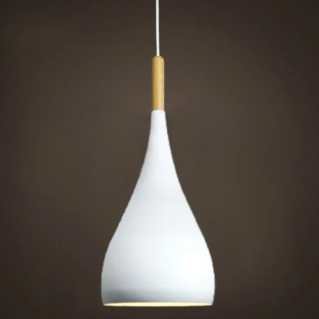 Wood Pendant Light: Modern Nordic Kitchen Ceiling Lamp for Dining Room & Coffee Bar