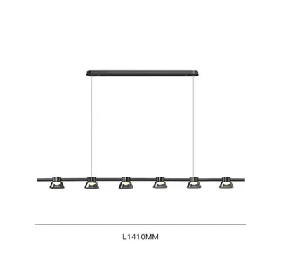 Black Strip Chandelier: Modern Nordic LED Lighting for Office, Restaurant, Living Room