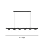 Black Strip Chandelier: Modern Nordic LED Lighting for Office, Restaurant, Living Room