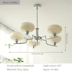 Bauhaus Glass Pendant Chandelier for Bedroom Living Room Dining Ceiling Lamp